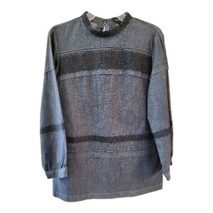 NWT Banana Republic Long Sleeved Pintuck Denim Shirt - Size M / Tall